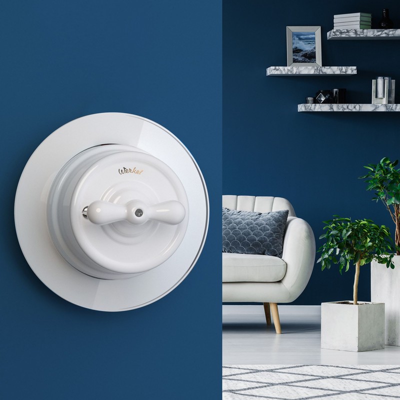 Werkel Ретро Рамка Werkel на 1 пост Favorit Runda (Белый) W0015101