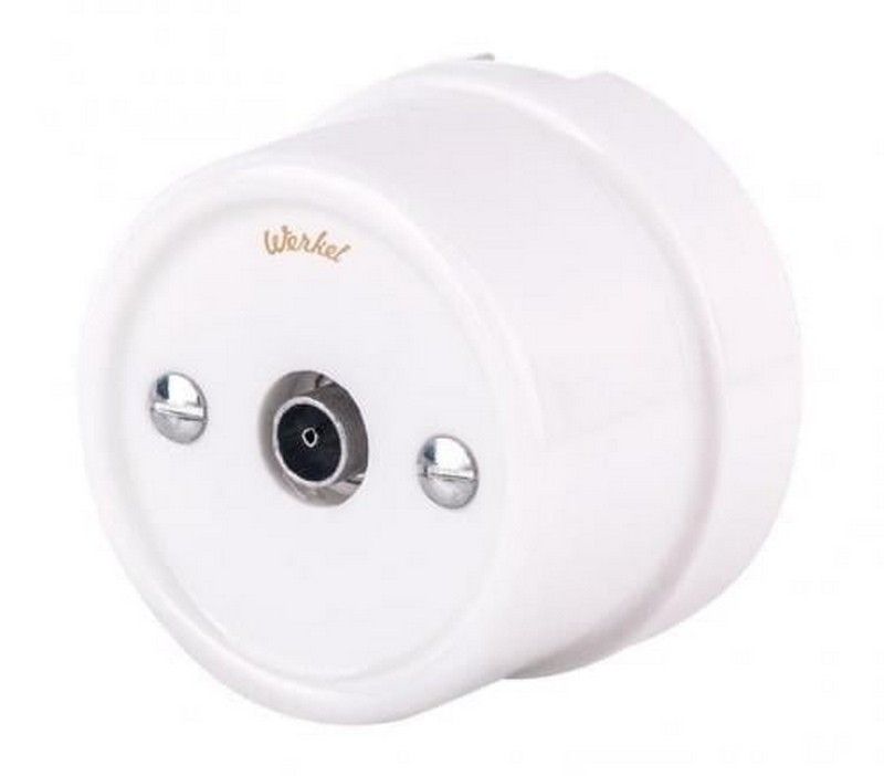 Werkel Ретро ТВ розетка Werkel ретро WL18-02-05 (белая)