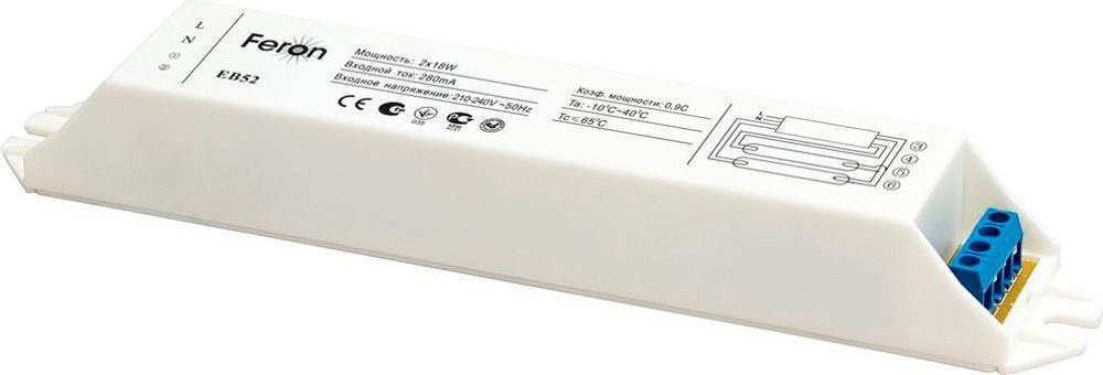 Балласты(ЭПРА), Стартеры Балласт электронный Feron 2*18W/ЕВ52 21522 