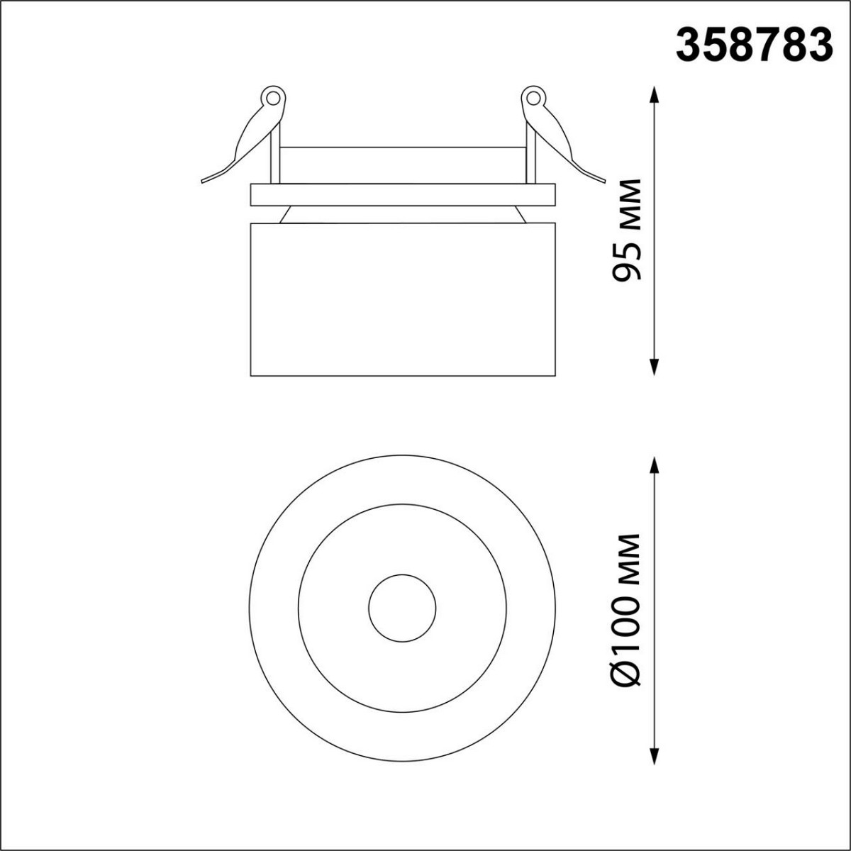 Встраиваемые светодиодные светильники Светильник встраиваемый светодиодный NOVOTECH 358783 GRODA 