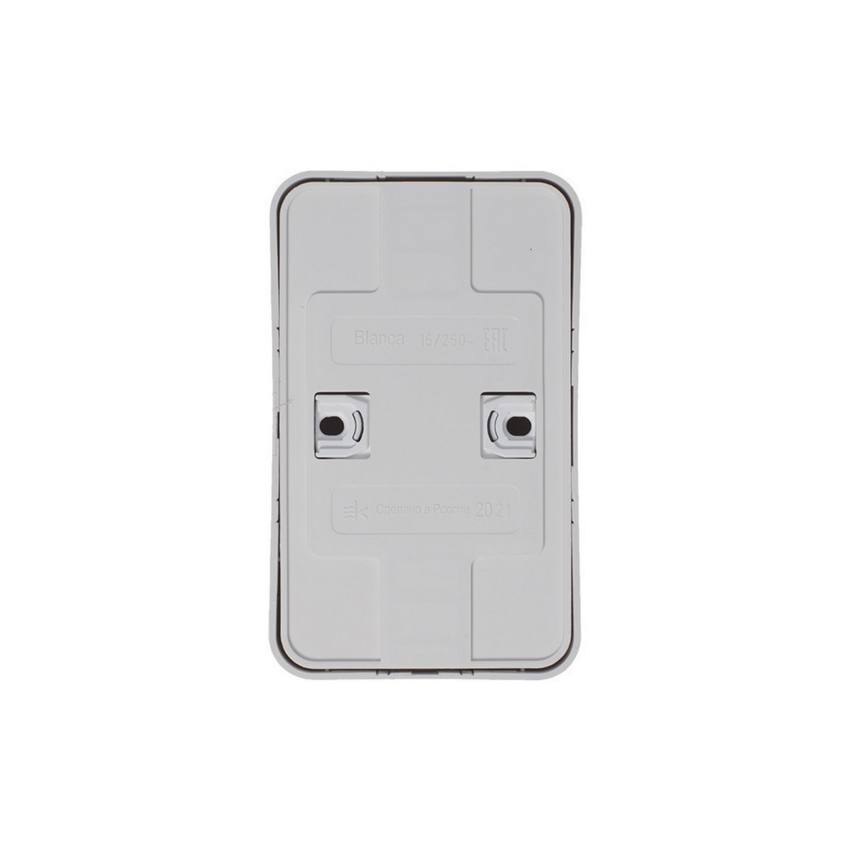 Blanca белые розетки и выключатели Розетка SE Blanca 2-ая Белый наружный б/з без шторок изолир. пластина BLNRA000211