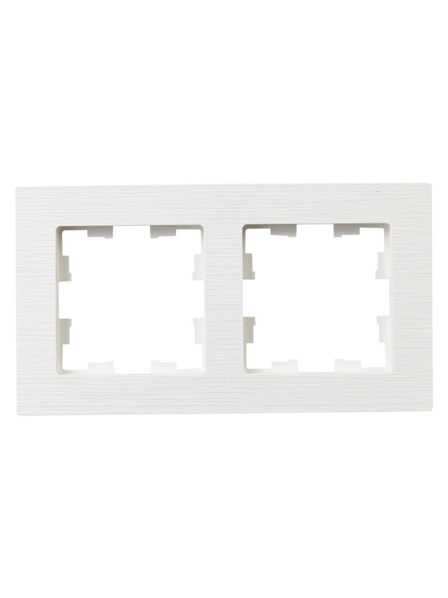 IEK Brite Рамки Рамка IEK BRITE DECOR Белый рифленый 2-м РУ-2-Бр BR-M22-51-K01