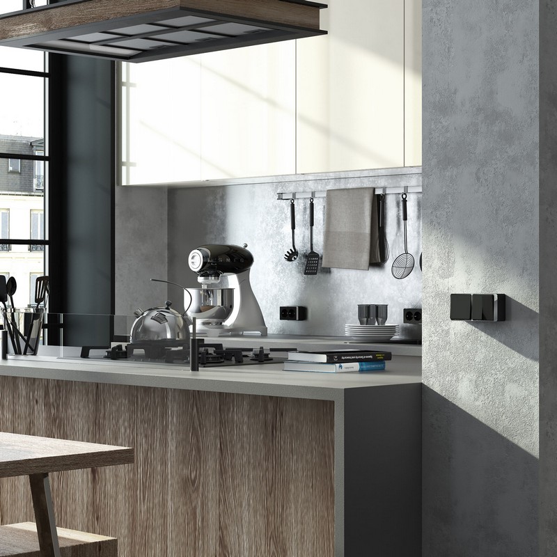 Werkel Gallant черный хром Розетка Werkel двойная с заземлением Gallant (черный/хром) W5072135