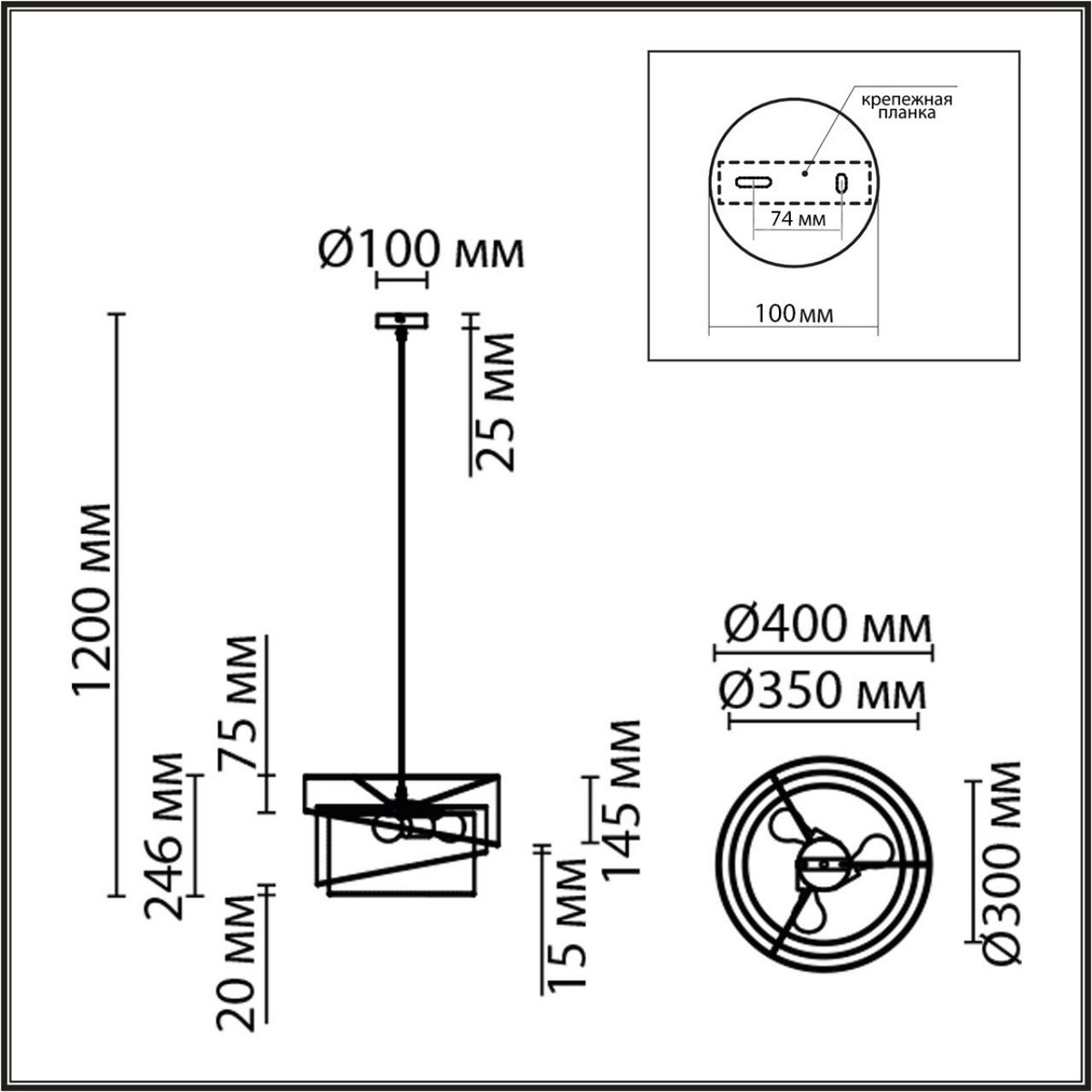 Люстры Светильник подвесной LUMION 8040/3 INDIRA 