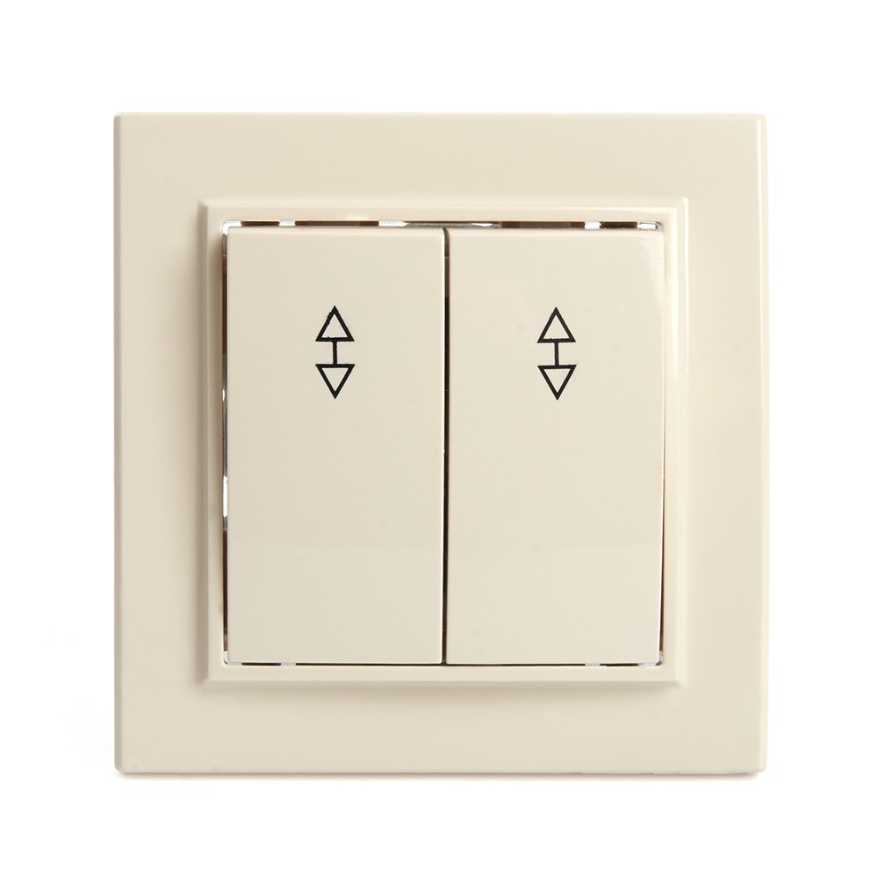 Эрна - Розетки и выключатели Stekker Переключатель 2-клавишный STEKKER PSW10-9008-02 10А Эрна слоновая кость с рамкой 39920