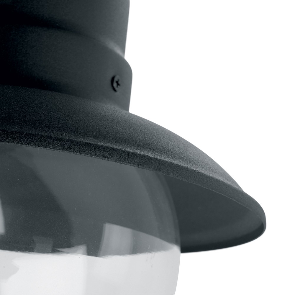 Уличные настенные светильники Светильник садово-парковый Feron PL571 на стену вниз 60W 230V E27 черный 11597 