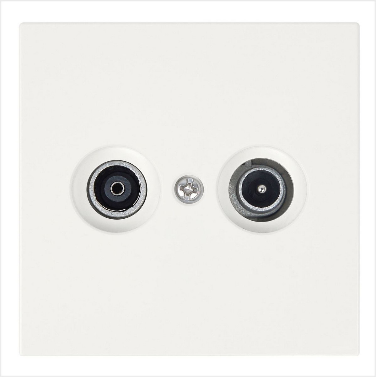 JASMART FD - розетки и выключатели Розетка TV+FM JASMART FD Φ9.5mm проходная Сахара 6205SH