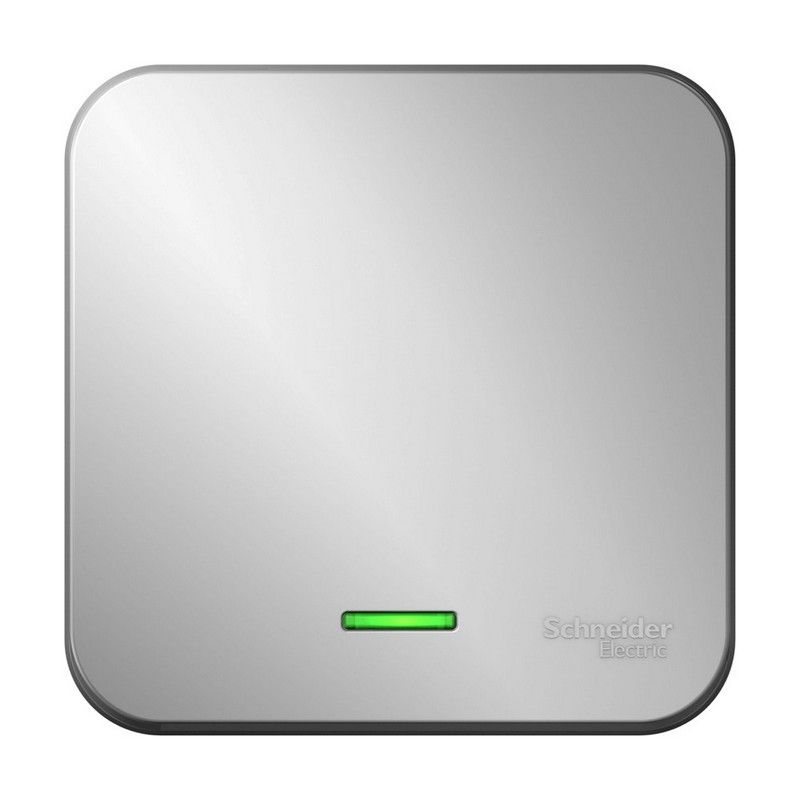 Blanca алюминий розетки и выключатели Выключатель SE Blanca 1-клавишный Алюминий наружный с подсветкой BLNVA101103