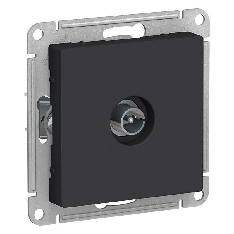 AtlasDesign Карбон Розетка TV Systeme Electric AtlasDesign Карбон антенная одиночная коннектор, ATN001093