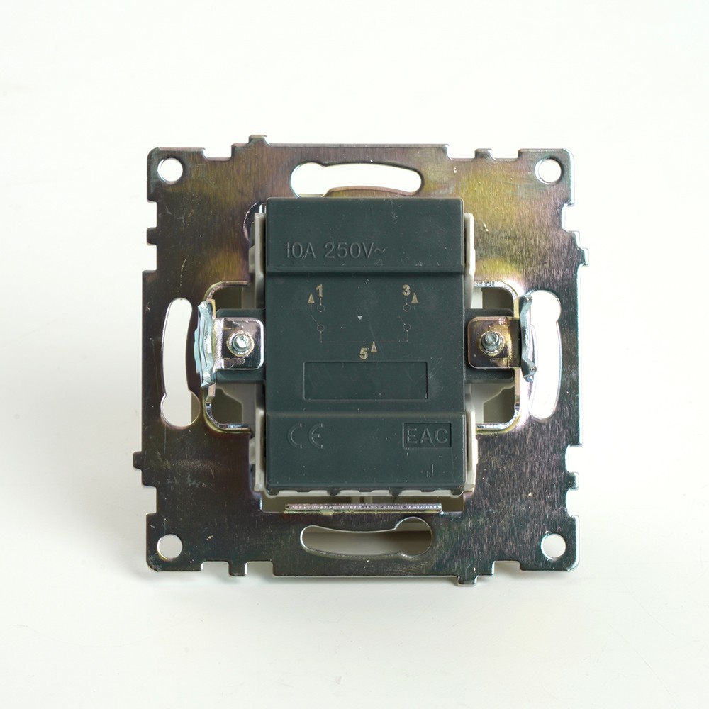 Катрин - Розетки и выключатели Stekker Выключатель 2-клавишный STEKKER GLS10-7104-08 250V 10А Катрин золото 49216