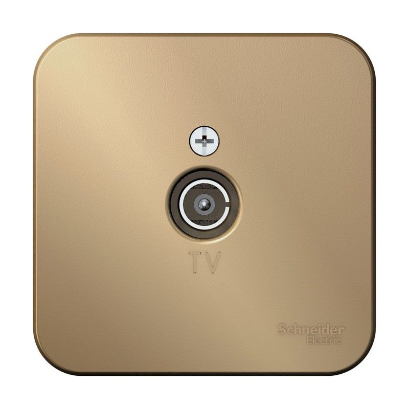 Blanca титан розетки и выключатели Розетка SE Blanca TV Титан наружный изолир. пластина BLNTA000014