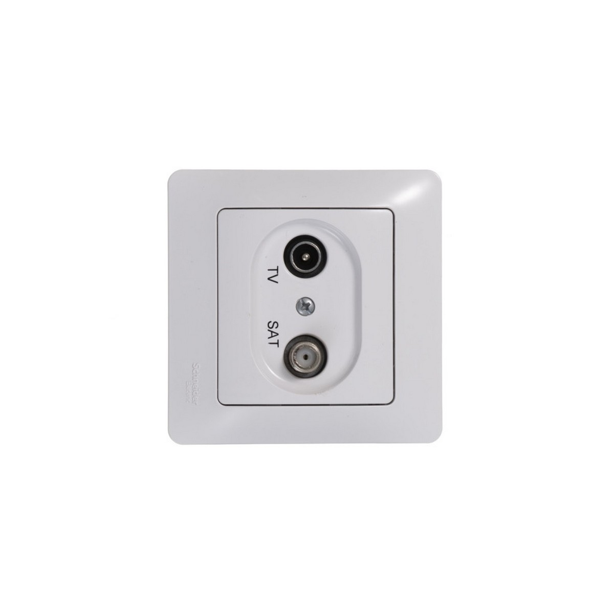 Glossa Белый Розетка Systeme Electric Glossa Белый TV-SAT одиночная 1DB GSL000197