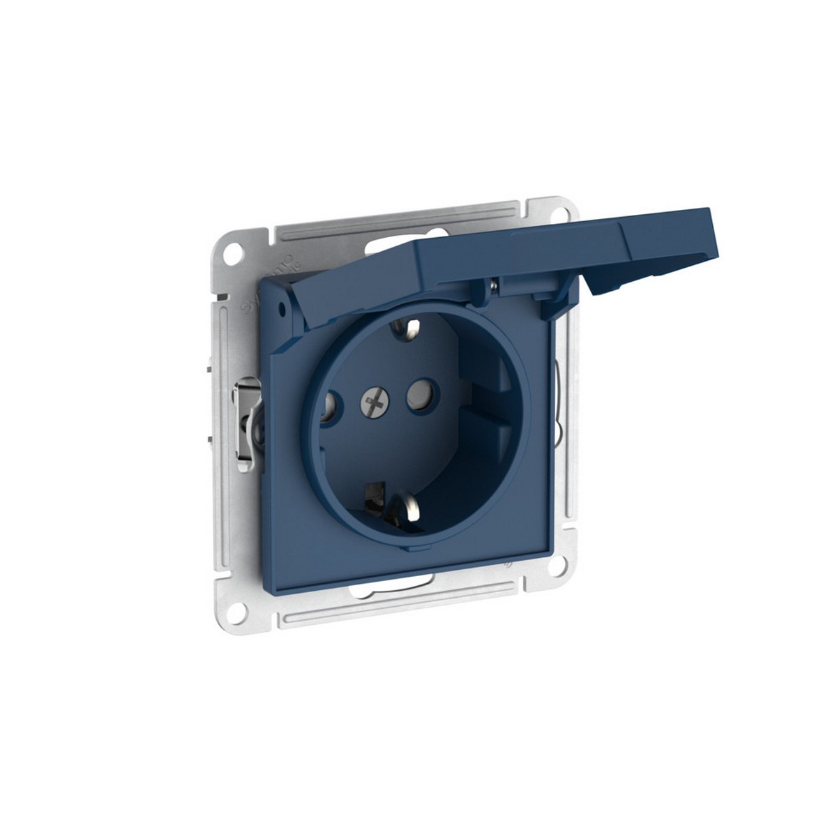 AtlasDesign Аквамарин Розетка SE AtlasDesign Аквамарин с заземл. со шторк. с крышкой IP20 быстрозажим. клем. ATN001146S