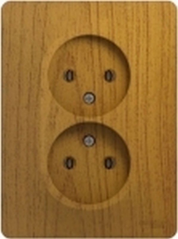 Glossa Дуб Розетка Systeme Electric Glossa Дерево Дуб 2-я без заземления GSL000520