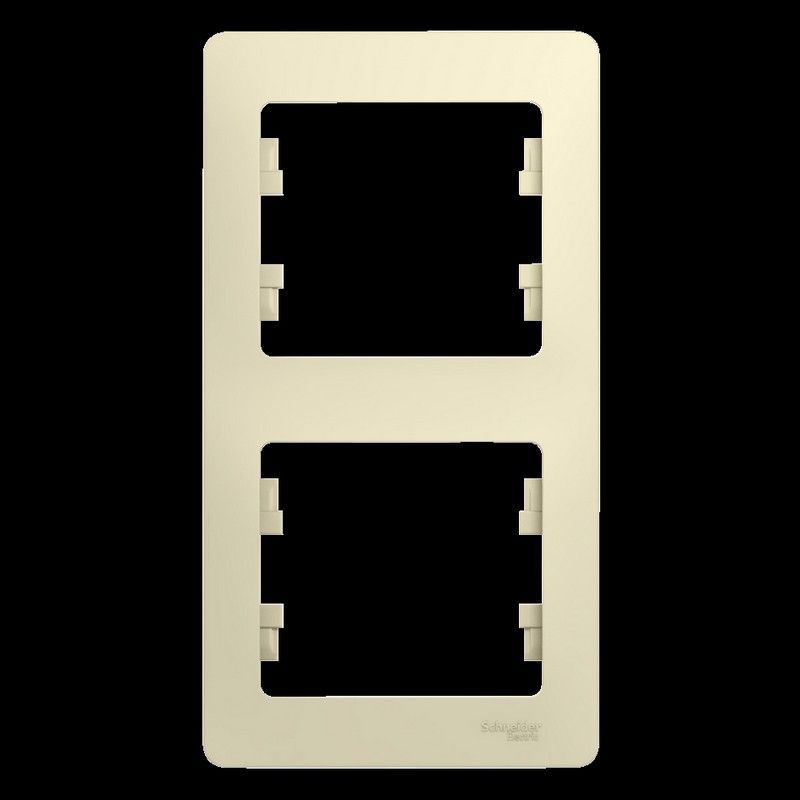 Glossa Бежевый Рамка Systeme Electric Glossa Бежевый 2-я, вертикальная GSL000206