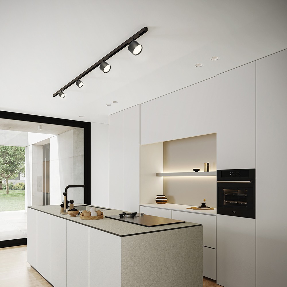 Трековые светодиодные светильники Светильник Feron AL126 трековый GX70 черный 48779 