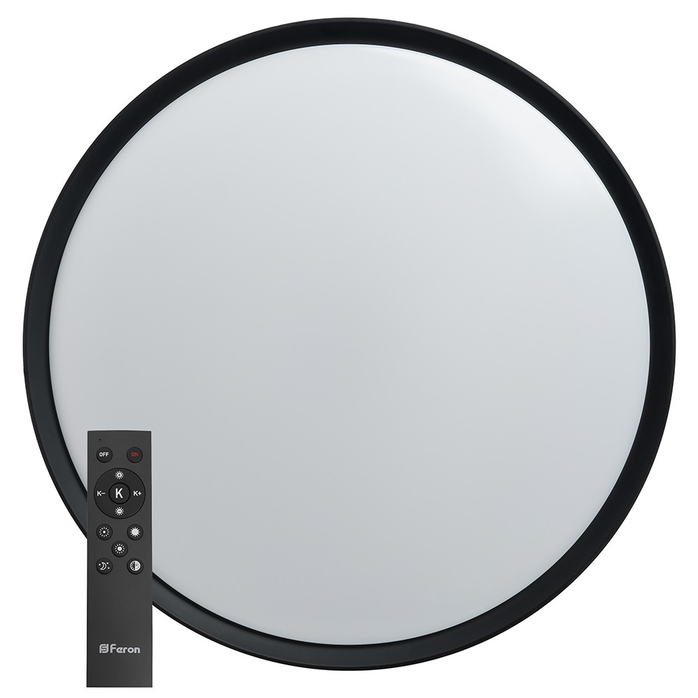 Управляемые светодиодные светильники и люстры Светодиодный управляемый светильник Feron AL6240 “Simple matte” 80W 3000К-6500K черный 48073 