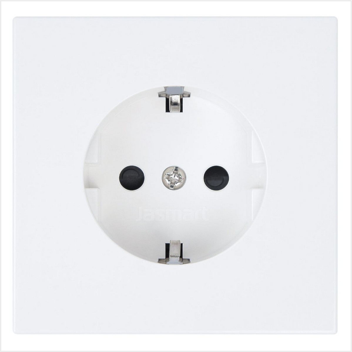 JASMART FD - розетки и выключатели Розетка JASMART FD SCHUKO с защитными шторками белый глянцевый 5501W