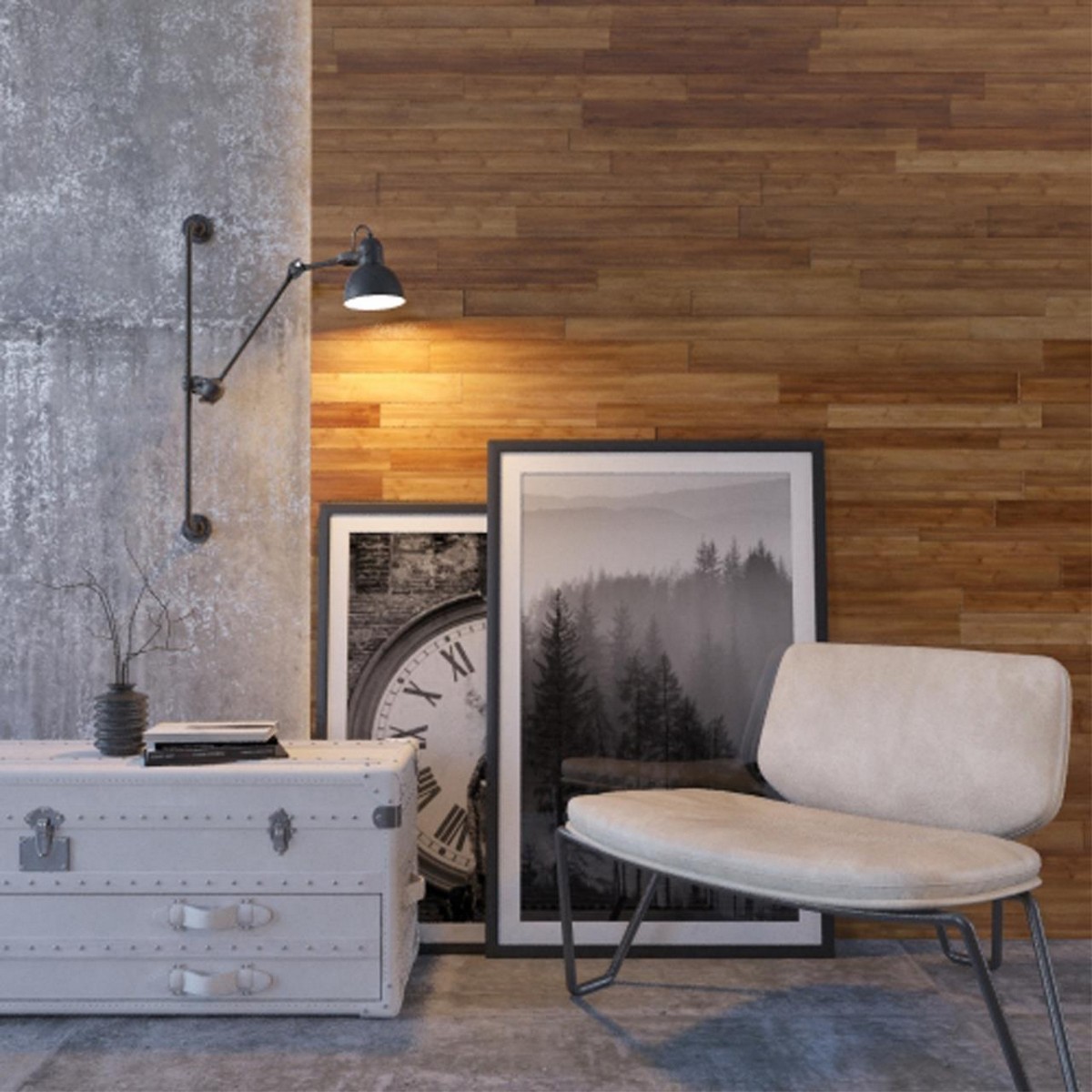 Накладные светодиодные светильники Настенный светильник на кронштейне ODEON LIGHT 4125/1WA ARTA 