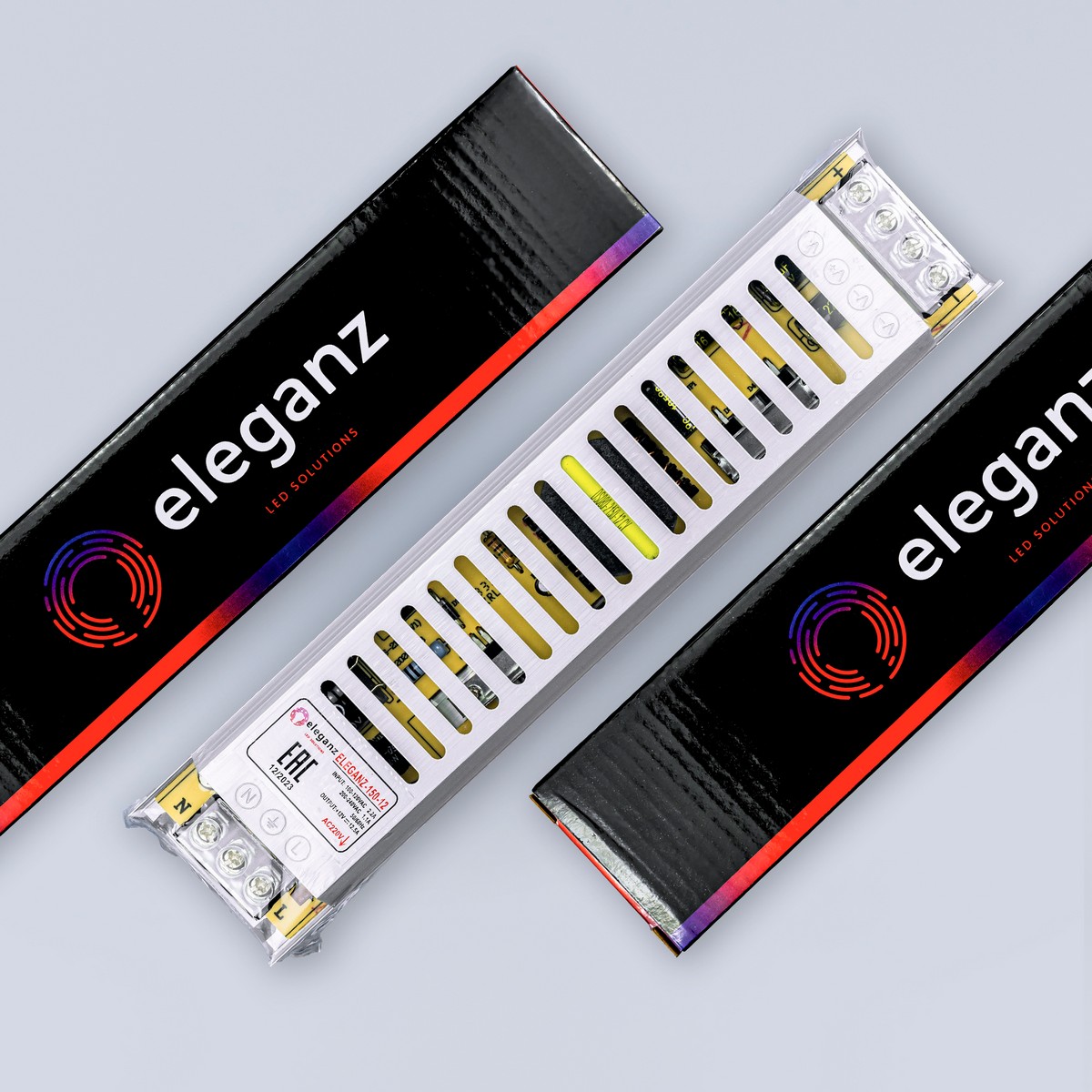 Блоки питания для светодиодной ленты Блок питания для светодиодной ленты Eleganz 12V 150W IP20 сверхузкий 1103 