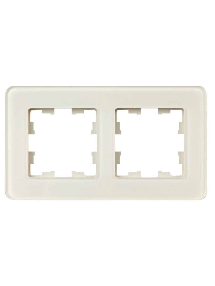 IEK Brite Рамки Рамка IEK BRITE DECOR Песчаный матовый стекло скругл.угол 2-м РУ-2-2-Бр RE BR-M22-G-41-K98