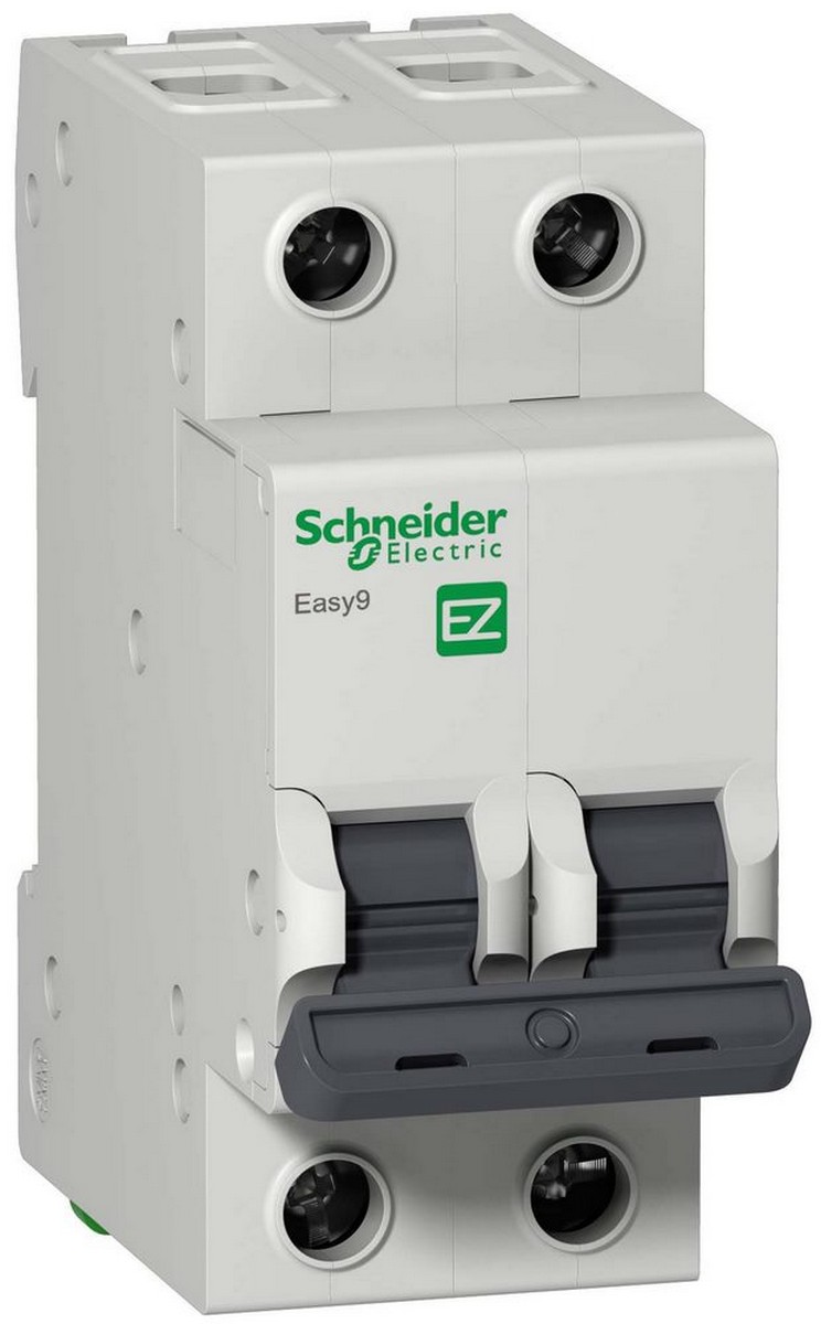 2 полюсные (двухполюсные) Автоматический выключатель SCHNEIDER ELECTRIC EASY 9 2P 20A (С) 4,5kA EZ9F34220 