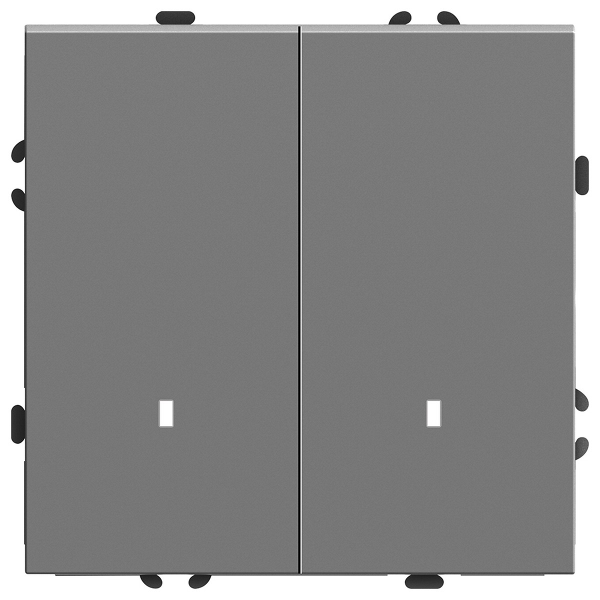 Эмили - Розетки и выключатели Stekker Выключатель 2-клавишный c индикатором STEKKER Эмили RSW10-5102-10 платиново-серый soft touch 49942