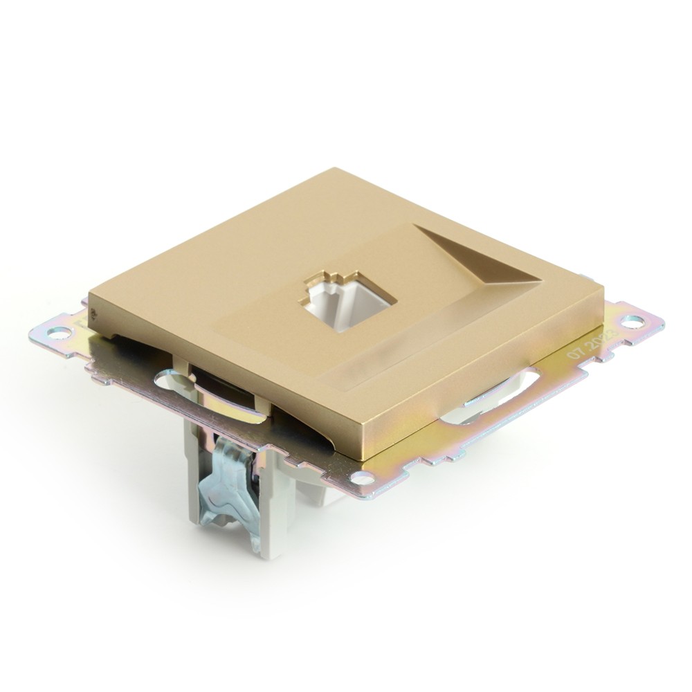 Катрин - Розетки и выключатели Stekker Розетка компьютерная 1-местная RJ-45 STEKKER GLS00-7107-08 Катрин золото 49227