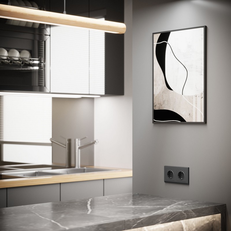 Werkel Графит матовый Розетка Werkel с заземлением и шторками (графит матовый) W1171164