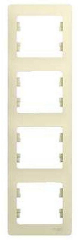 Glossa Бежевый Рамка Systeme Electric Glossa Бежевый 4-я, вертикальная GSL000208