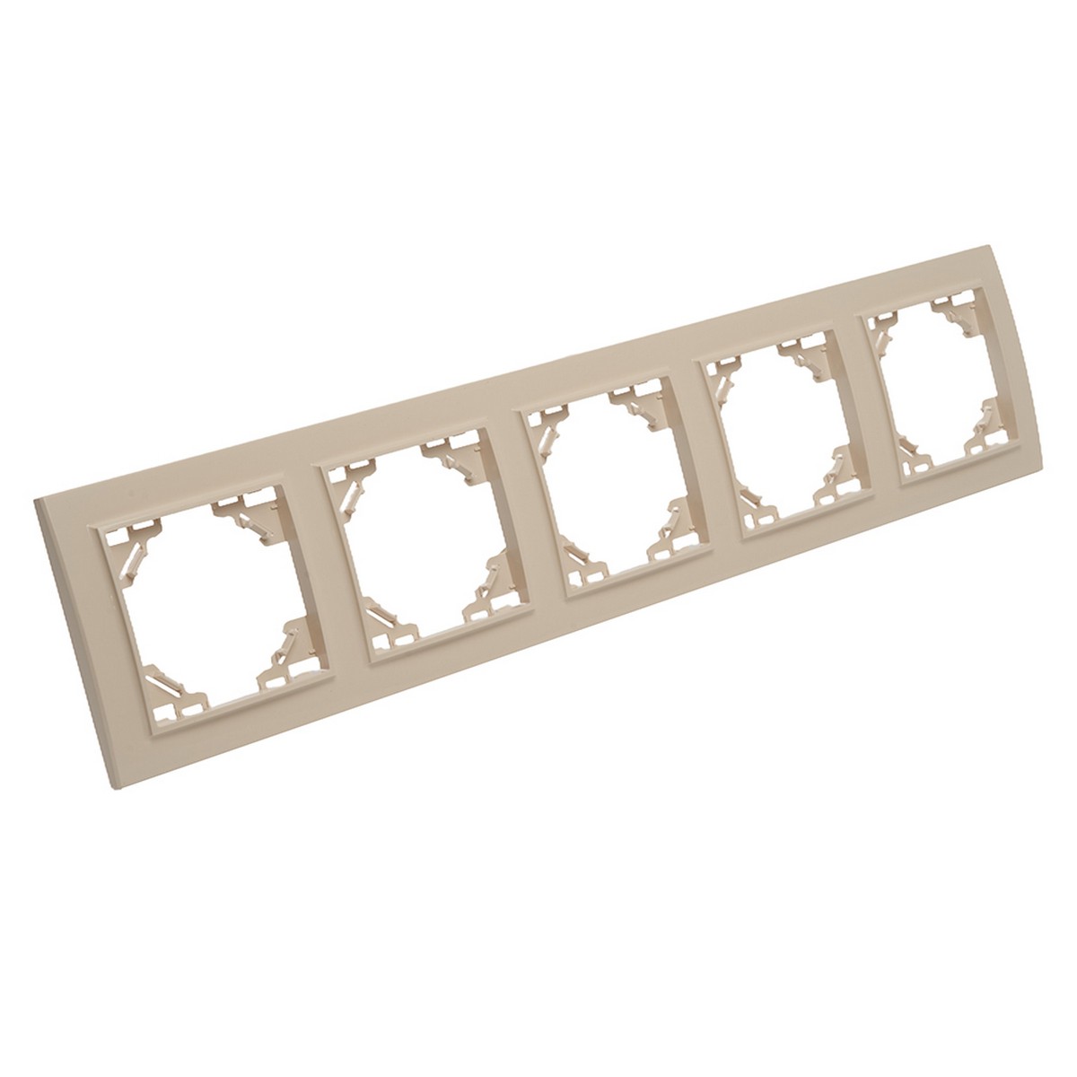 Эрна - Розетки и выключатели Stekker Рамка 5-местная горизонтальная STEKKER PPFR00-9005-02 серия Эрна слоновая кость 39621