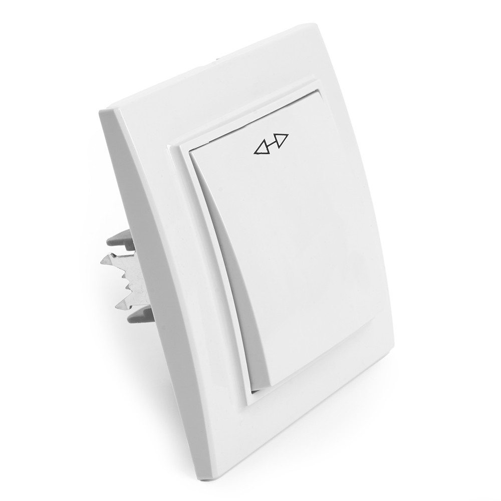 Эрна - Розетки и выключатели Stekker Переключатель перекрестный 1-клавишный STEKKER PSW10-9009-01 10А Эрна белый с рамкой 39925