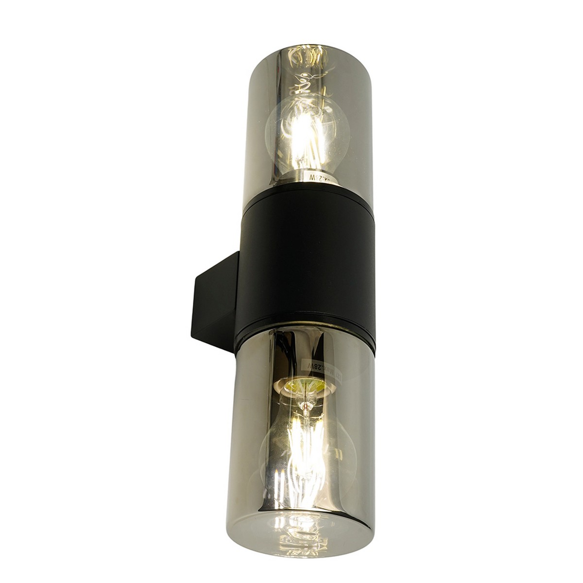 Уличные настенные светильники Светильник садово-парковый Feron DH1802 на стену вверх/вниз E27 черный 51993 