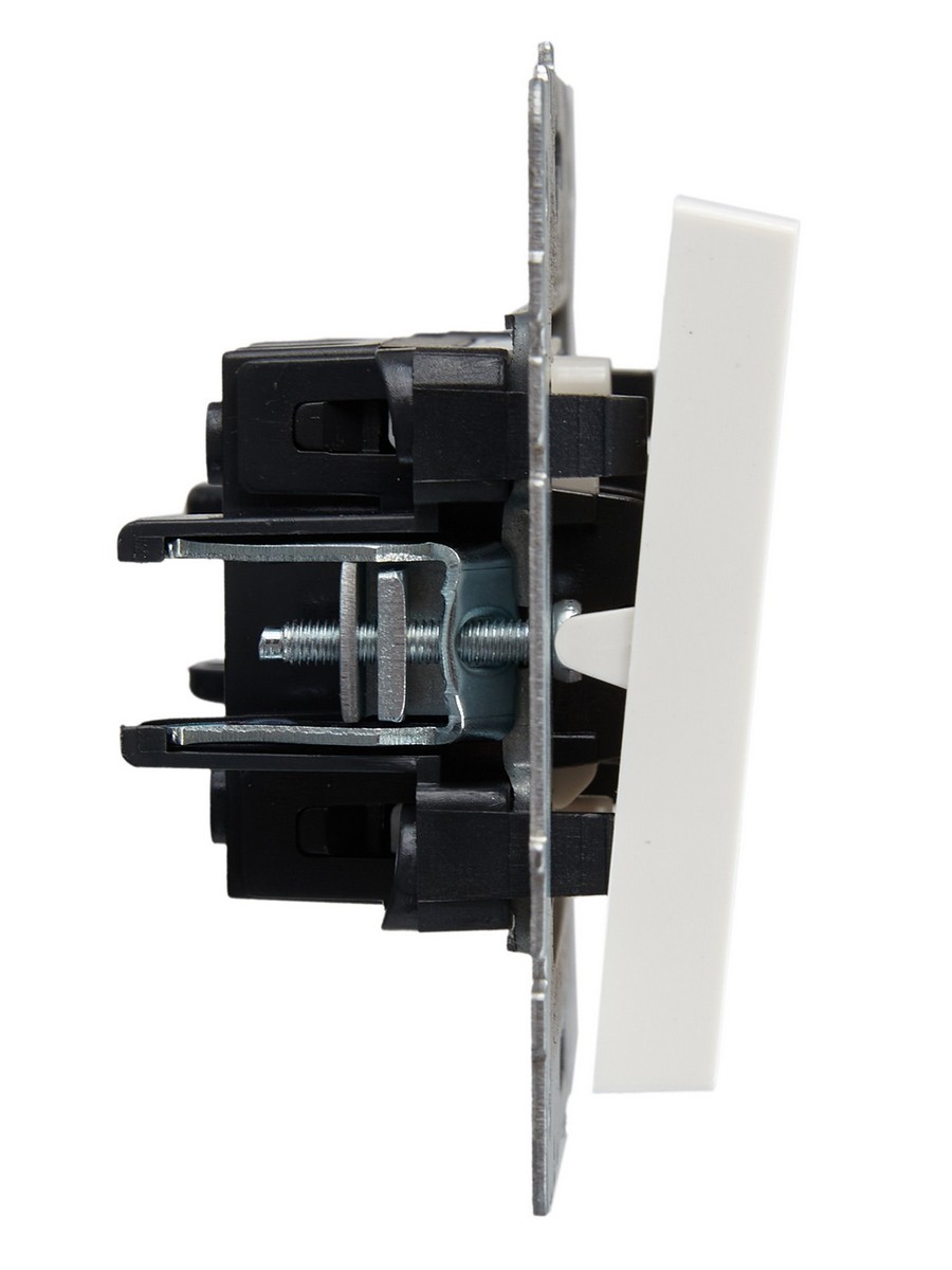 IEK Brite Белый Выключатель IEK BRITE BASE Белый 1-кл. прох. с инд. 10А ВС10-1-7-БрБ BR-V12-1-10-K01