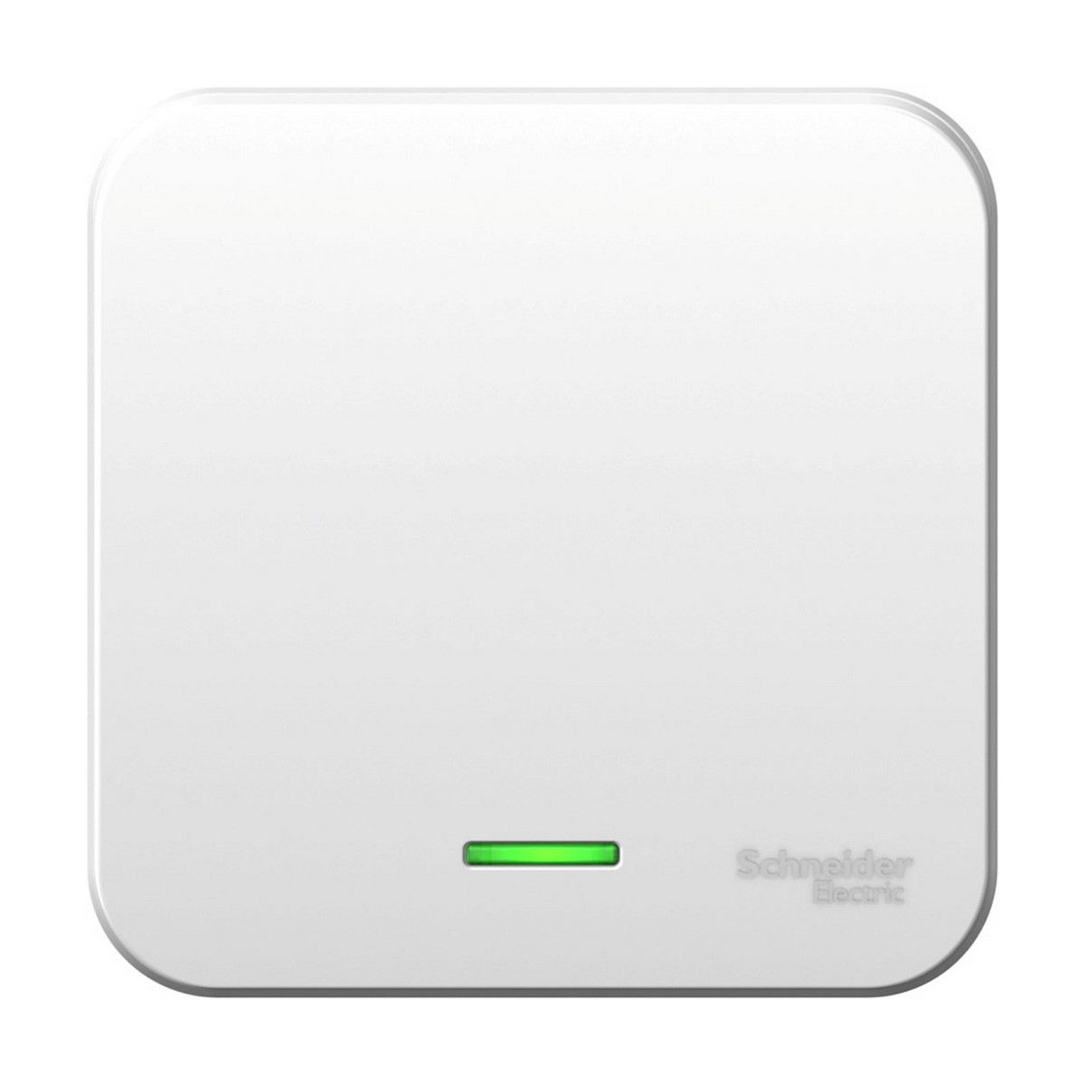 Blanca белые розетки и выключатели Выключатель SE Blanca 1-клавишный Белый наружный с подсветкой 6А монтажная пластина BLNVA061121