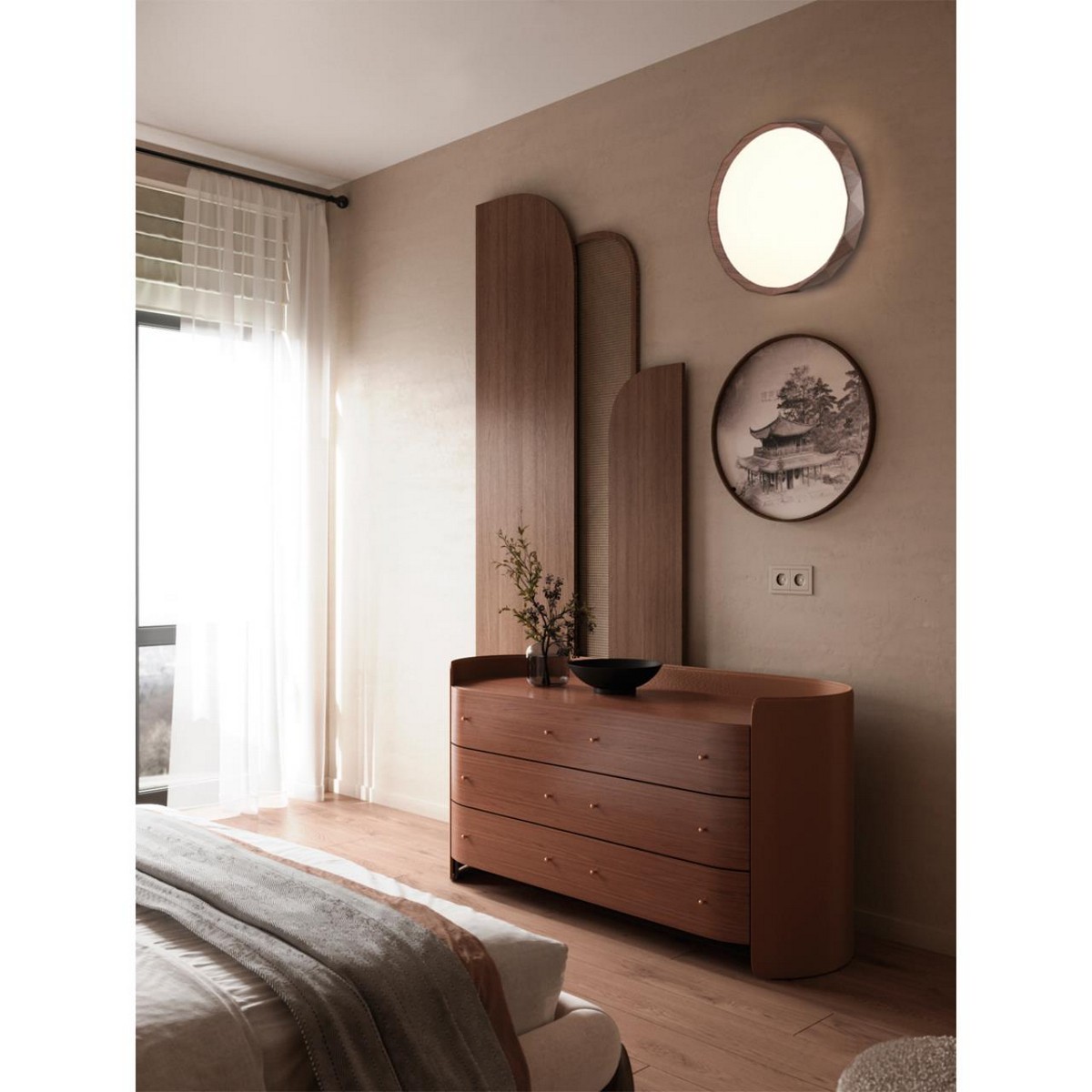 Управляемые светодиодные светильники и люстры Настенно-потолочный светильник СОНЕКС 7637/EL ZIF WOOD 