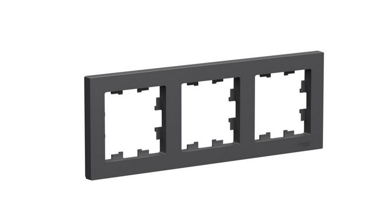 AtlasDesign Базальт Рамка Systeme Electric AtlasDesign Базальт 3-ая, универсальная ATN001403