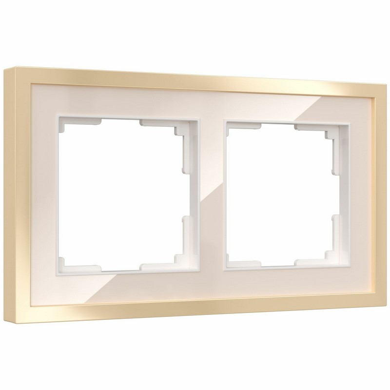 Рамки Werkel Baguette Рамка Werkel на 2 поста Baguette (айвори/латунь) W0022851