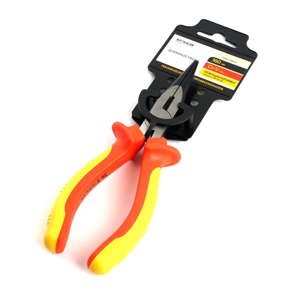 Длинногубцы STEKKER многофункциональные 160мм Cr-V  PLM-2-160-P 39780 фото