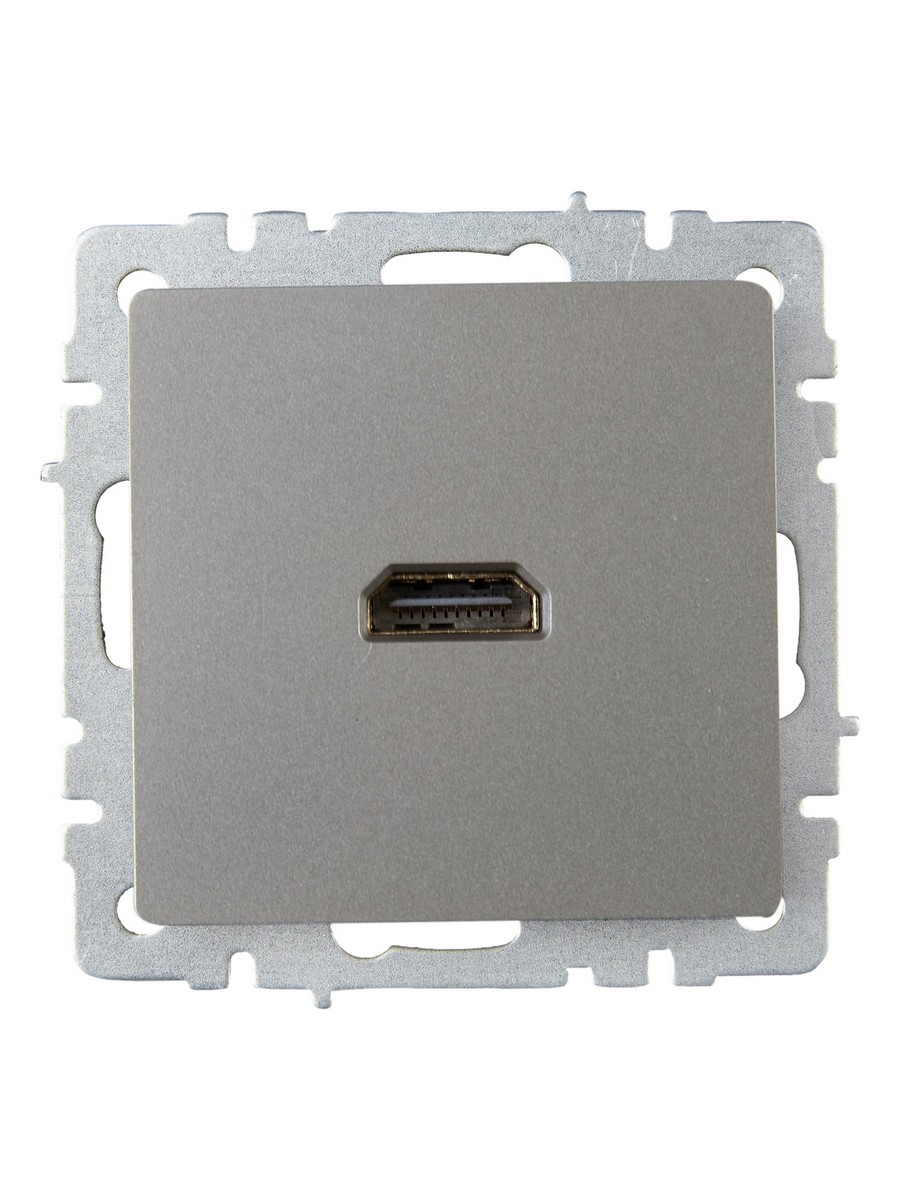 IEK Brite Сталь Розетка IEK BRITE HDMI РHDMI-0-БрС сталь BR-H10-K46