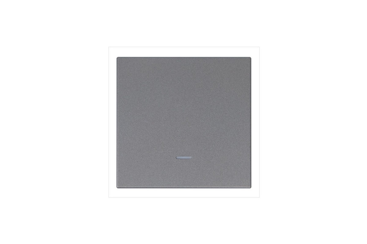 JASMART FD - розетки и выключатели Выключатель одноклавишный JASMART FD со светодиодом Никель 3011NNI