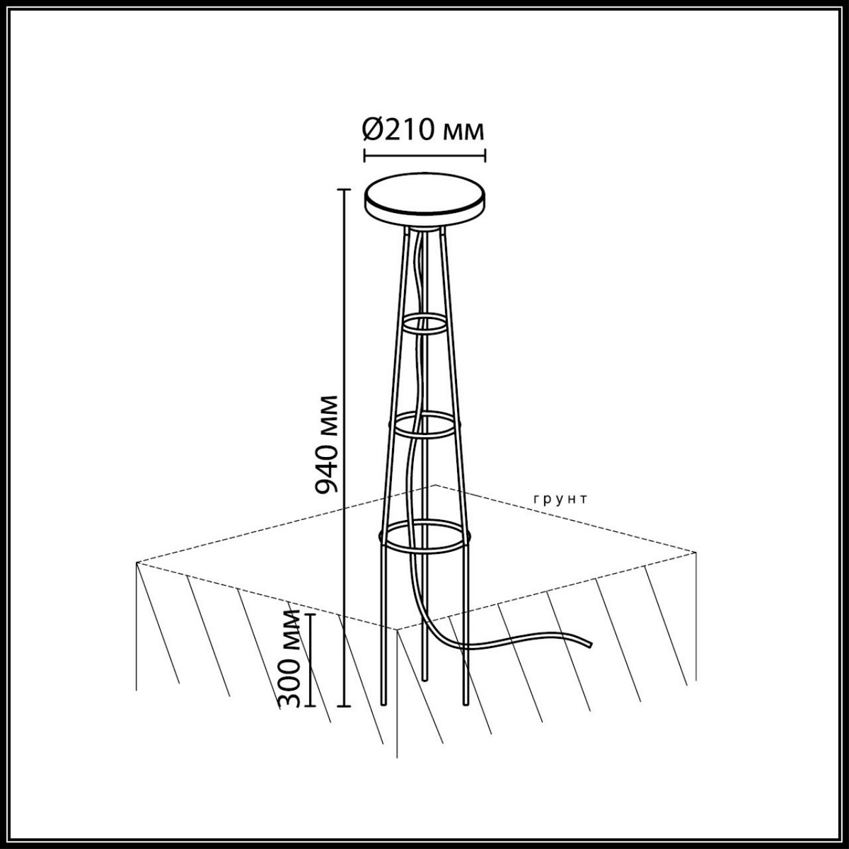 Светодиодные ландшафтные светильники Ландшафтный грунтовый светильник ODEON LIGHT 7108/15GL LIANA 