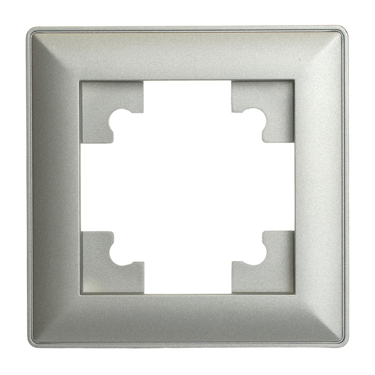 Катрин - Розетки и выключатели Stekker Рамка STEKKER 1-местная Катрин пластик серебро PFR00-7001-03 39797