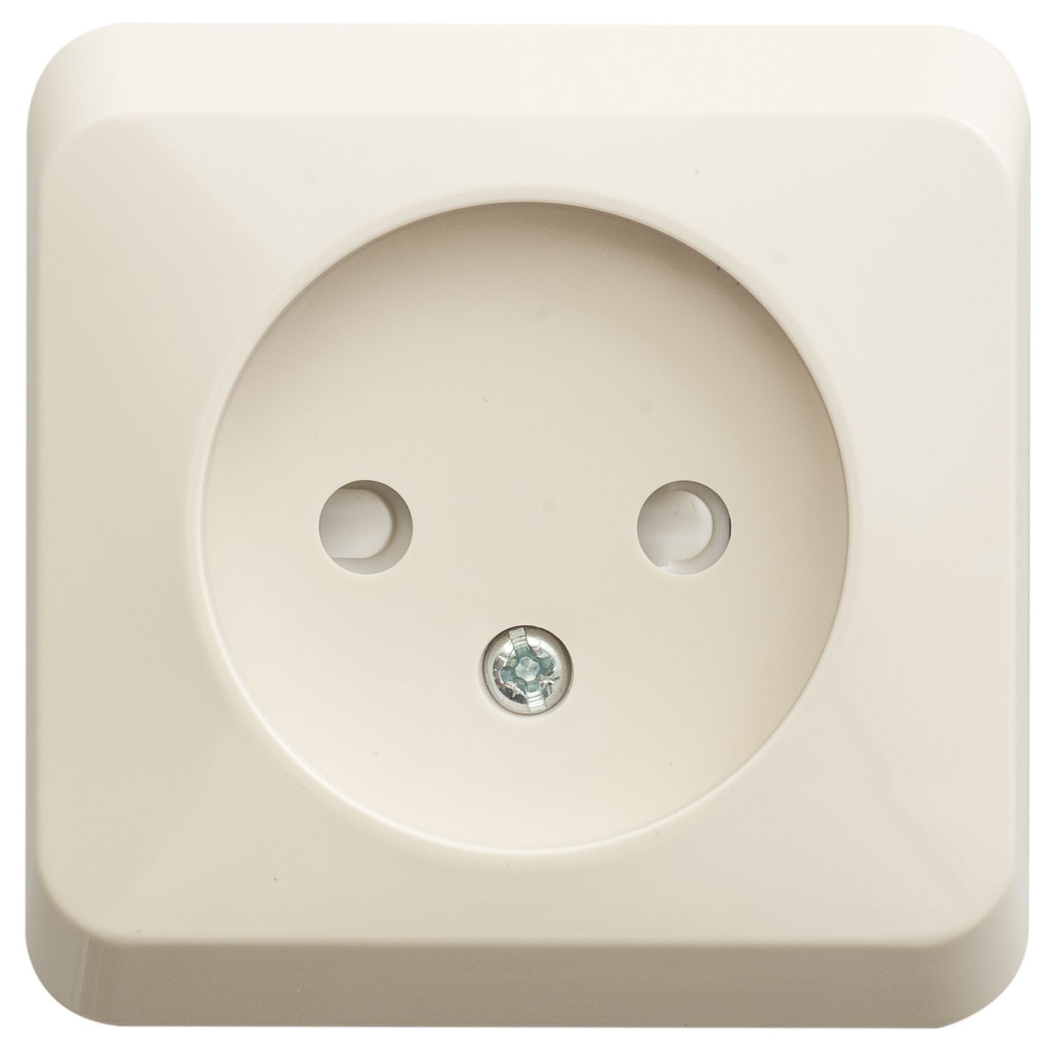 Этюд Кремовый Розетка 1-ая Systeme Electric Этюд наружный Бежевый б/з со шторками PA16-002K