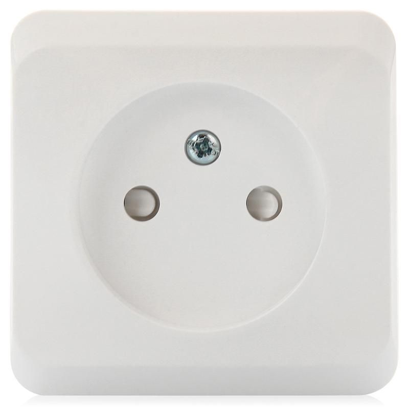 Этюд Белый Розетка 1-ая Systeme Electric Этюд наружный Белый б/з со шторками PA16-002B