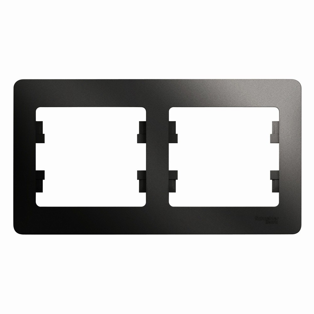 Glossa Антрацит Рамка Systeme Electric Glossa Антрацит 2-я, горизонтальная GSL000702