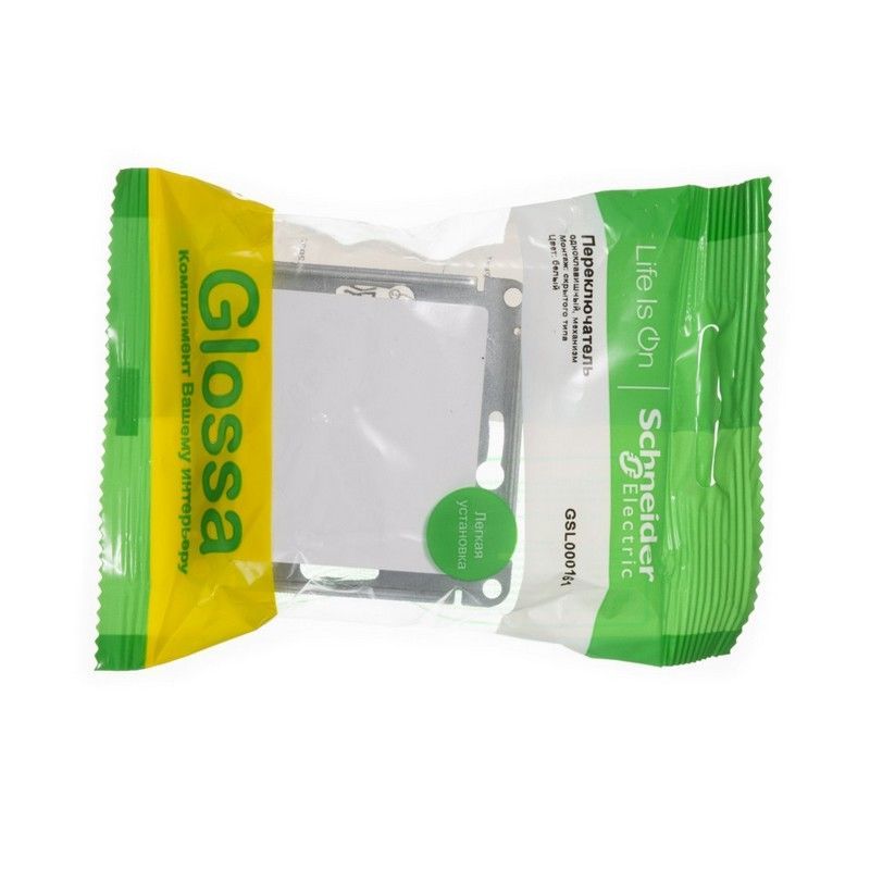 Glossa Белый Переключатель Systeme Electric Glossa Белый 1-клавишный, сх.6 GSL000161