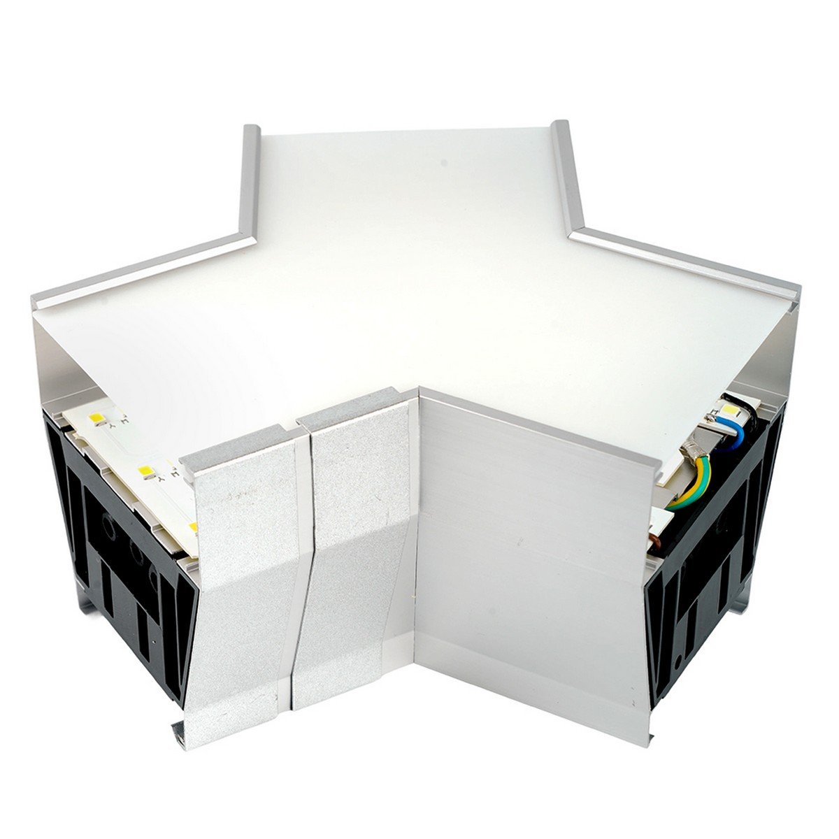 Линейные светодиодные светильники Светильник коннектор Feron AL4036Y 5W 3000К-4000К-6400K Y-образный серебро RetailRay 51873 