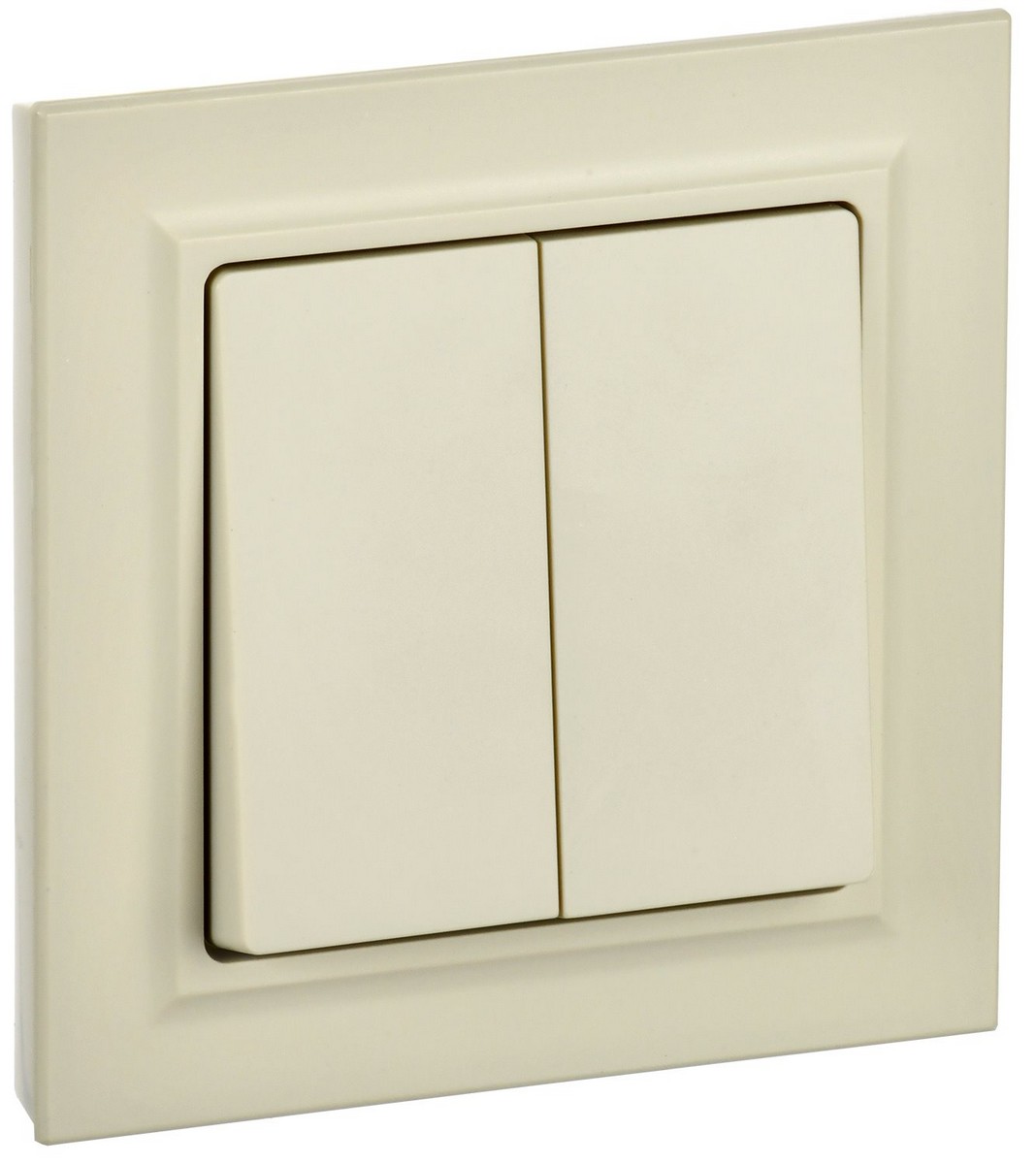 IEK Brite Бежевый Выключатель IEK BRITE Бежевый 2-кл. 10А в сборе ВСР10-2-0-БрКр BR-V20-0-10-K10-F
