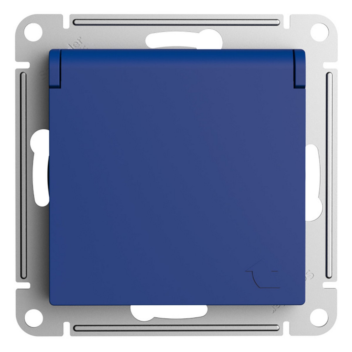 AtlasDesign Аквамарин Розетка Systeme Electric AtlasDesign Аквамарин с/з со шторками с крышкой 16А IP20 ATN001146